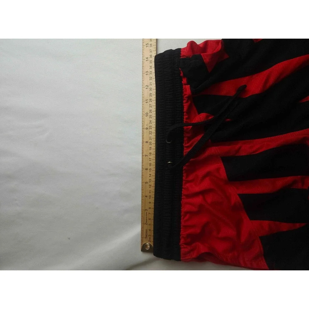 Nike Mens Dri-FIT Basketball Shorts Red Black Big Logo Graphic Size Medium
